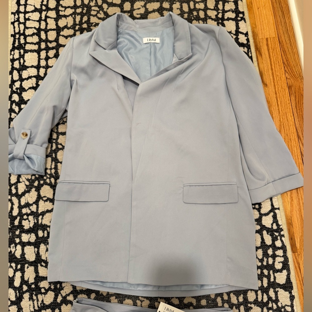 Blue Two-Piece Set with Blazer and Skort NWT - Picture 3 of 8